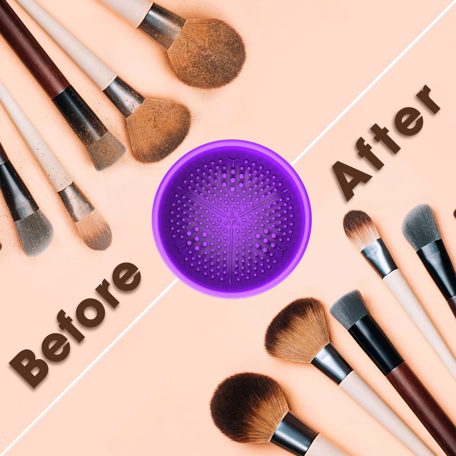 (🔥Promoción de último día - 50% de descuento)Limpiador de brochas de maquillaje